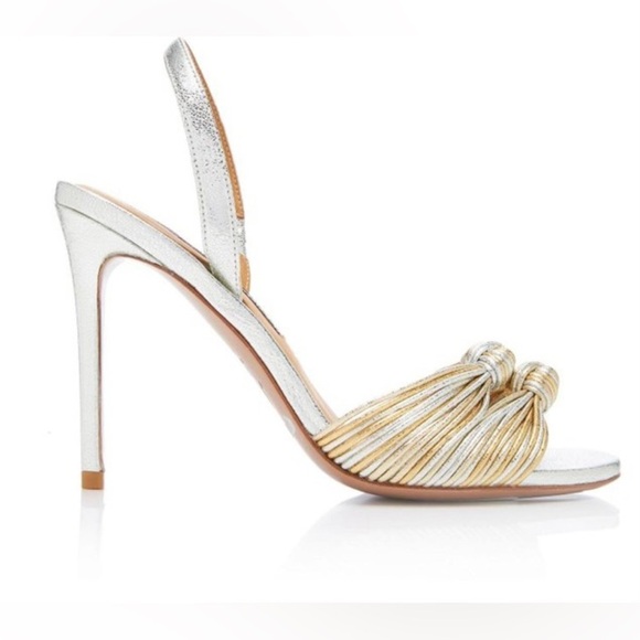 Veronica Beard leather metallic knot sandals - Picture 3 of 12